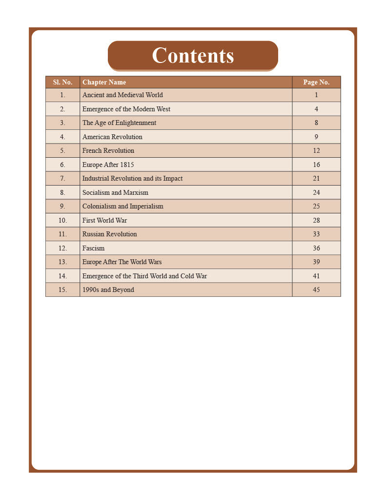 World History (English) Basic Foundation Book
