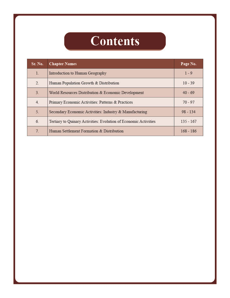 Human Geography (English) Advance Foundation Book