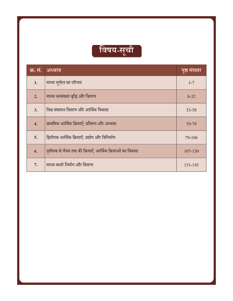 Human Geography (Hindi) Advance Foundation Book