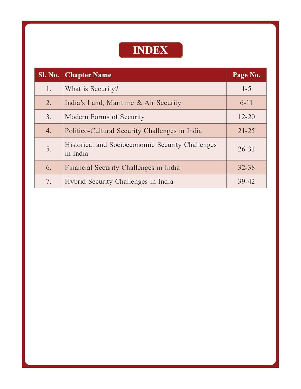 Internal Security (English) Basic Foundation Book