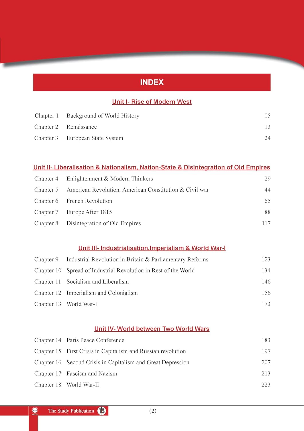 World History (English) Optional Book