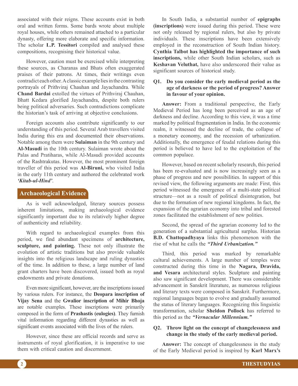 Early Medieval (English) Optional Book