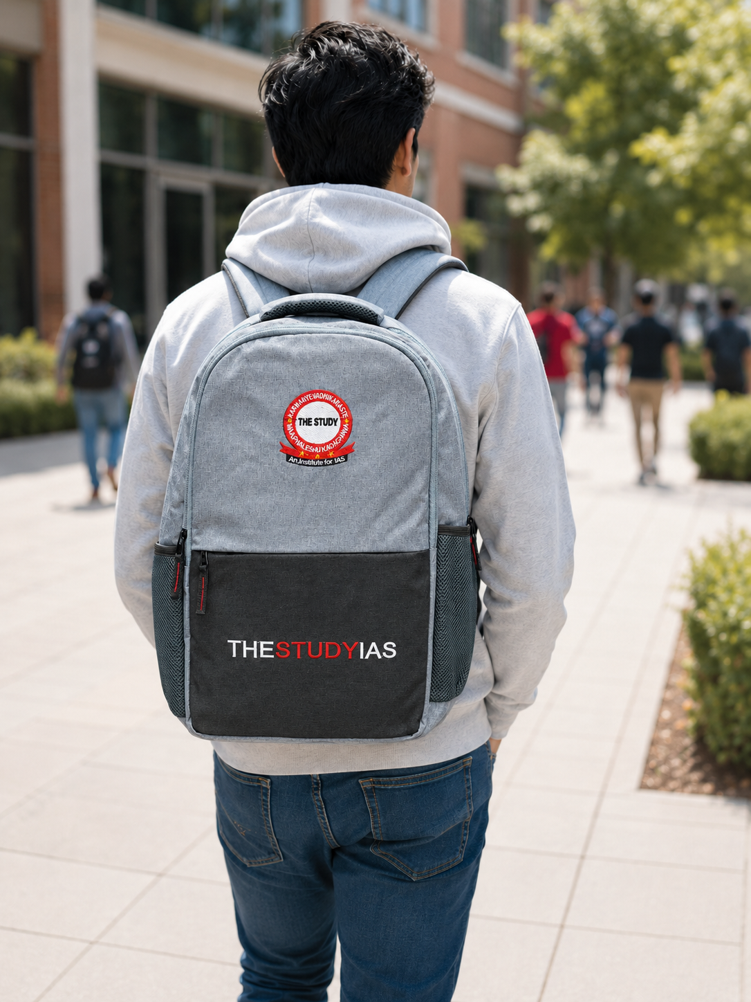 Campus Pro Grey-Black Backpack | Designed for Coaching, School & College Backpack