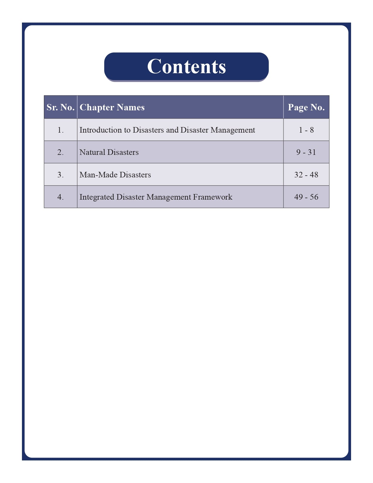 Disaster Management Book (English) Advance Foundation