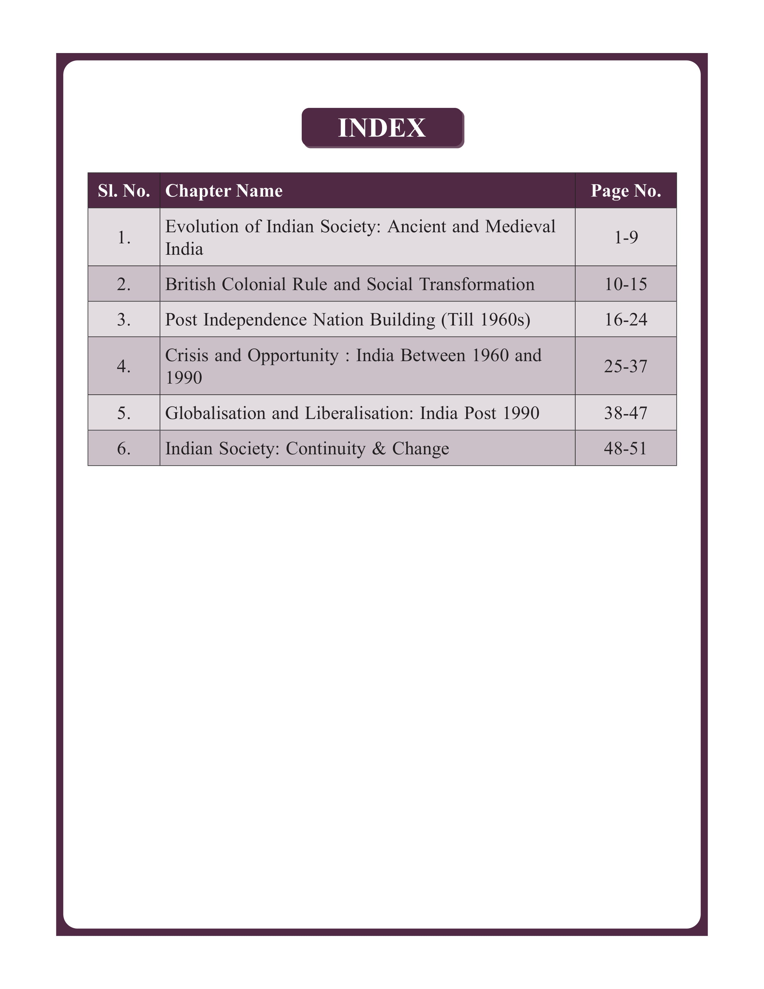 Indian Society (English) Basic Foundation Book