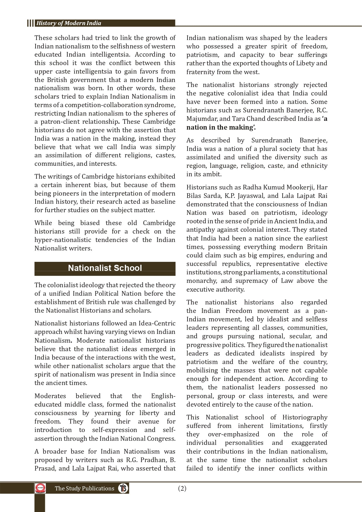 Modern India (English) Optional Book